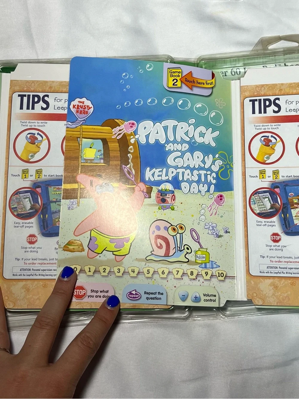 Vintage LeapFrog LeapPad Plus Writing Brainy Briny Math 1st Grade SpongeBob NEW